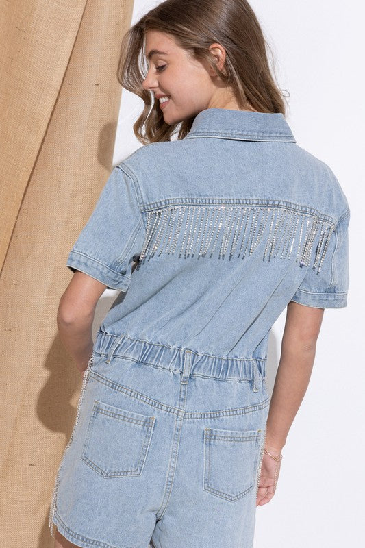 Skipper {denim romper}