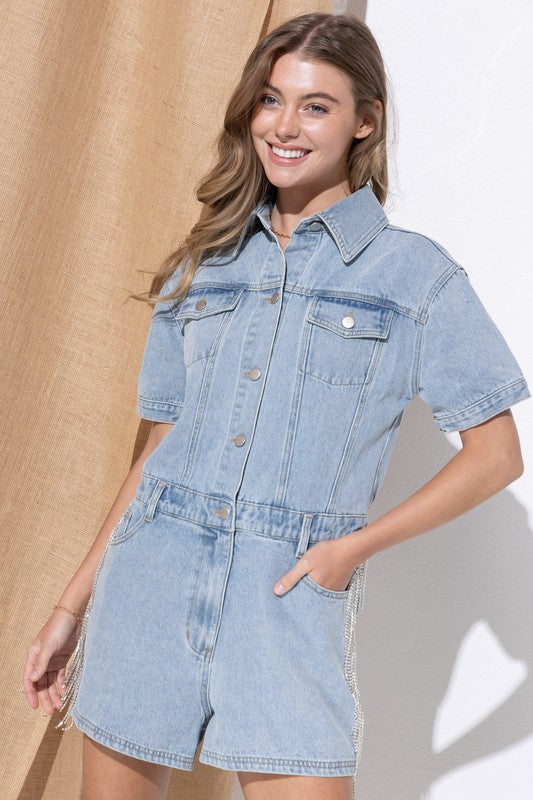 Skipper {denim romper}