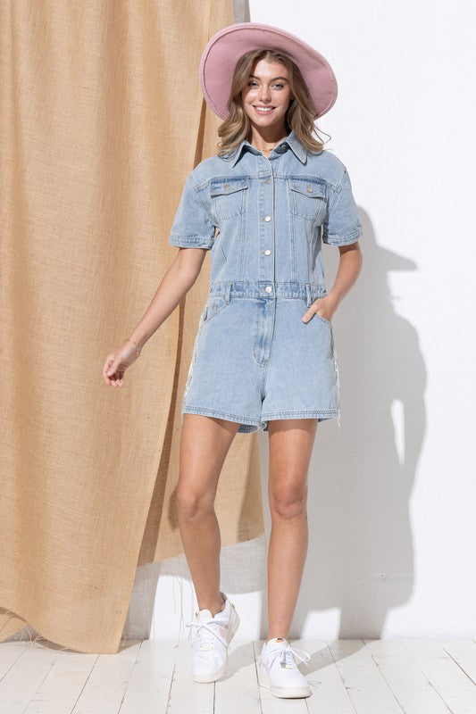 Skipper {denim romper}