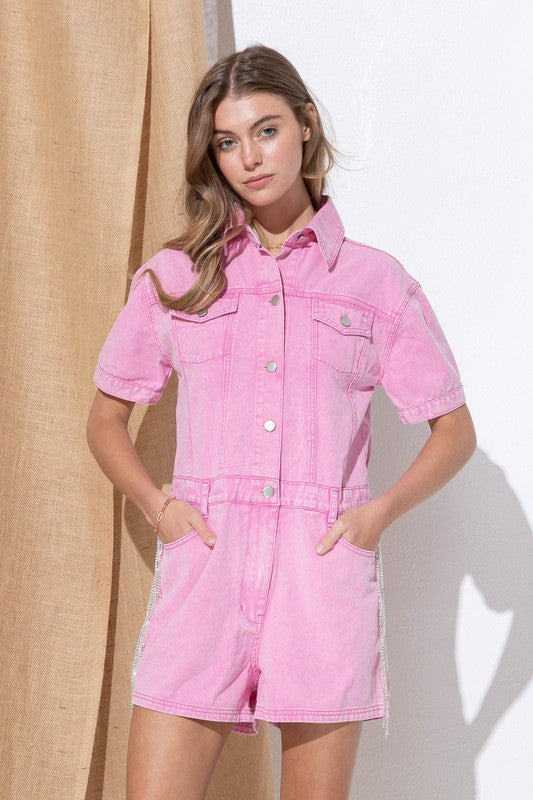 Skipper {denim romper}