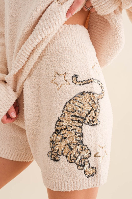 Cozy Soft Knitted Tiger Lounge Set