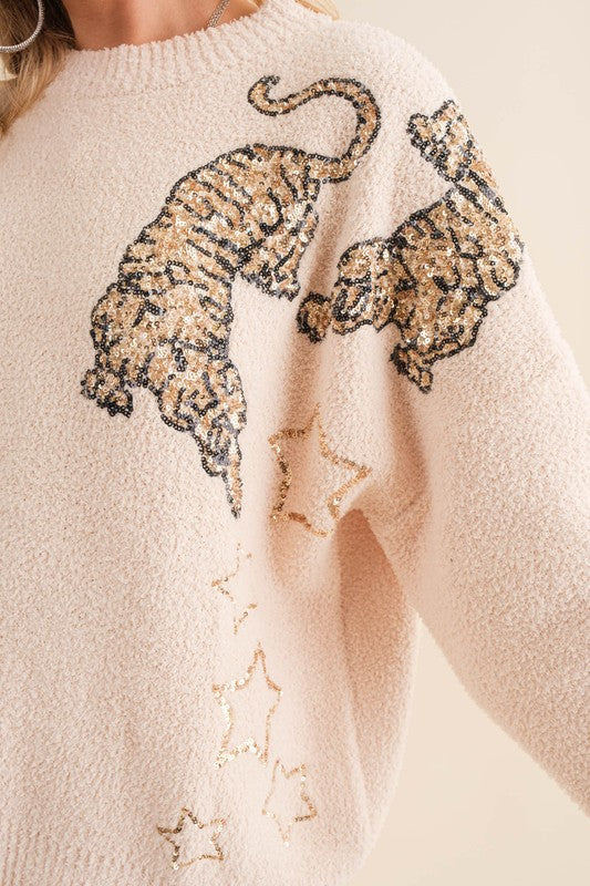 Cozy Soft Knitted Tiger Lounge Set