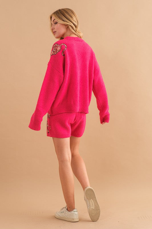 Cozy Soft Knitted Tiger Lounge Set