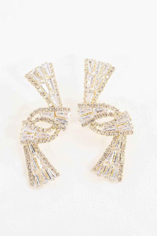 Crystal {Ribbon} Earrings