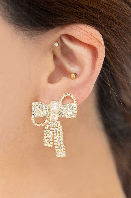 Crystal {Bow} Earrings