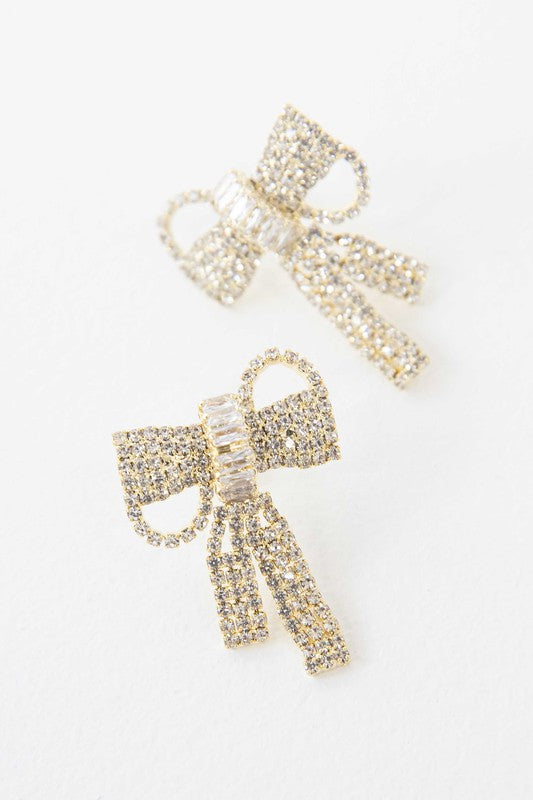 Crystal {Bow} Earrings