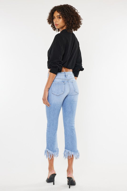Kan Can HIGH RISE CROP BOOTCUT DENIM