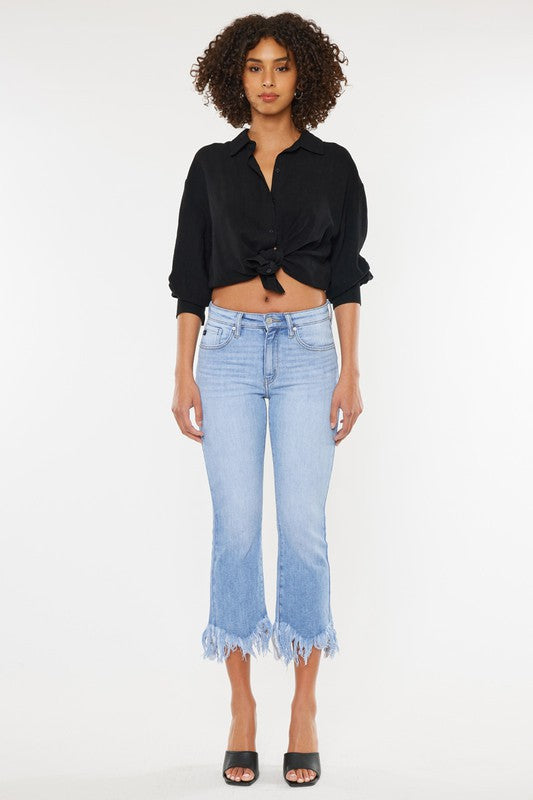 Kan Can {HIGH RISE CROP DENIM-KC9354M}