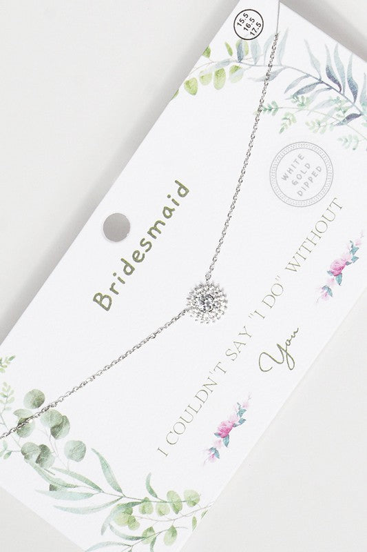 Bridesmaid {Gold or Silver dipped necklace}