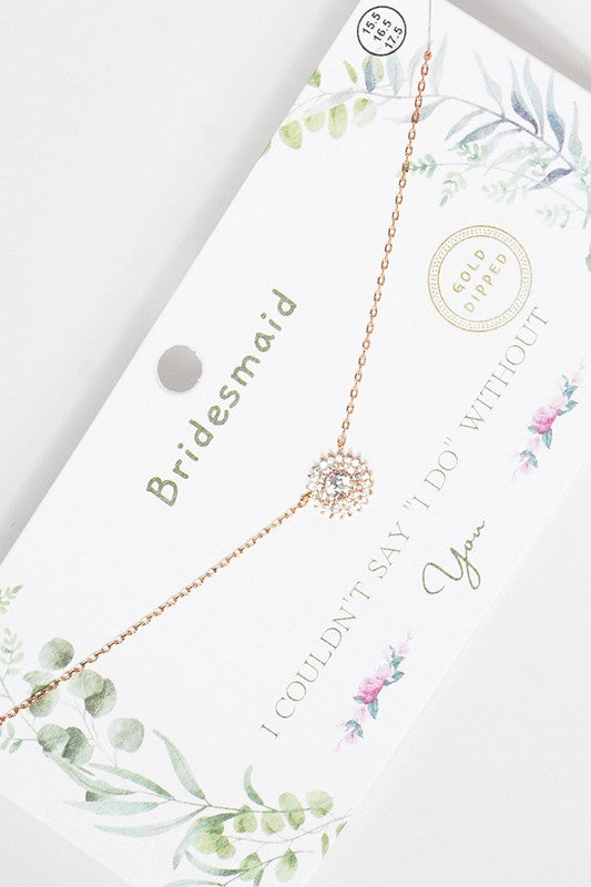 Bridesmaid {Gold or Silver dipped necklace}