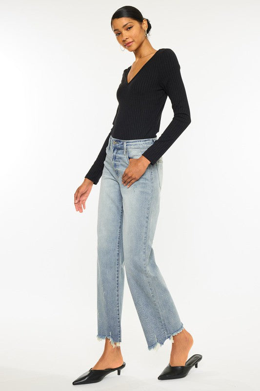 Kan Can- High Rise Slim Wide Leg