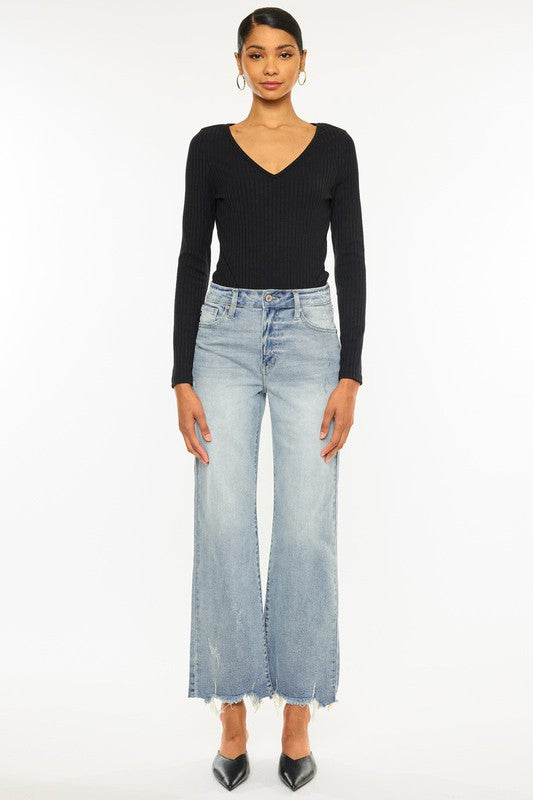Kan Can- High Rise Slim Wide Leg