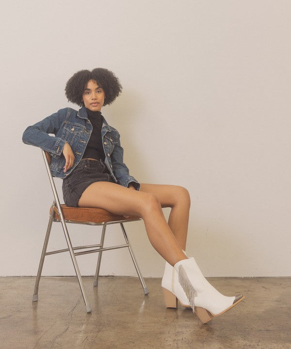 OASIS SOCIETY {Kai} - Rhinestone Fringe Boots