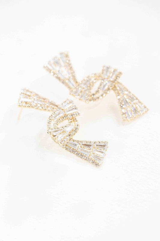 Crystal {Ribbon} Earrings