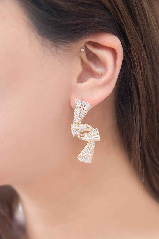 Crystal {Ribbon} Earrings