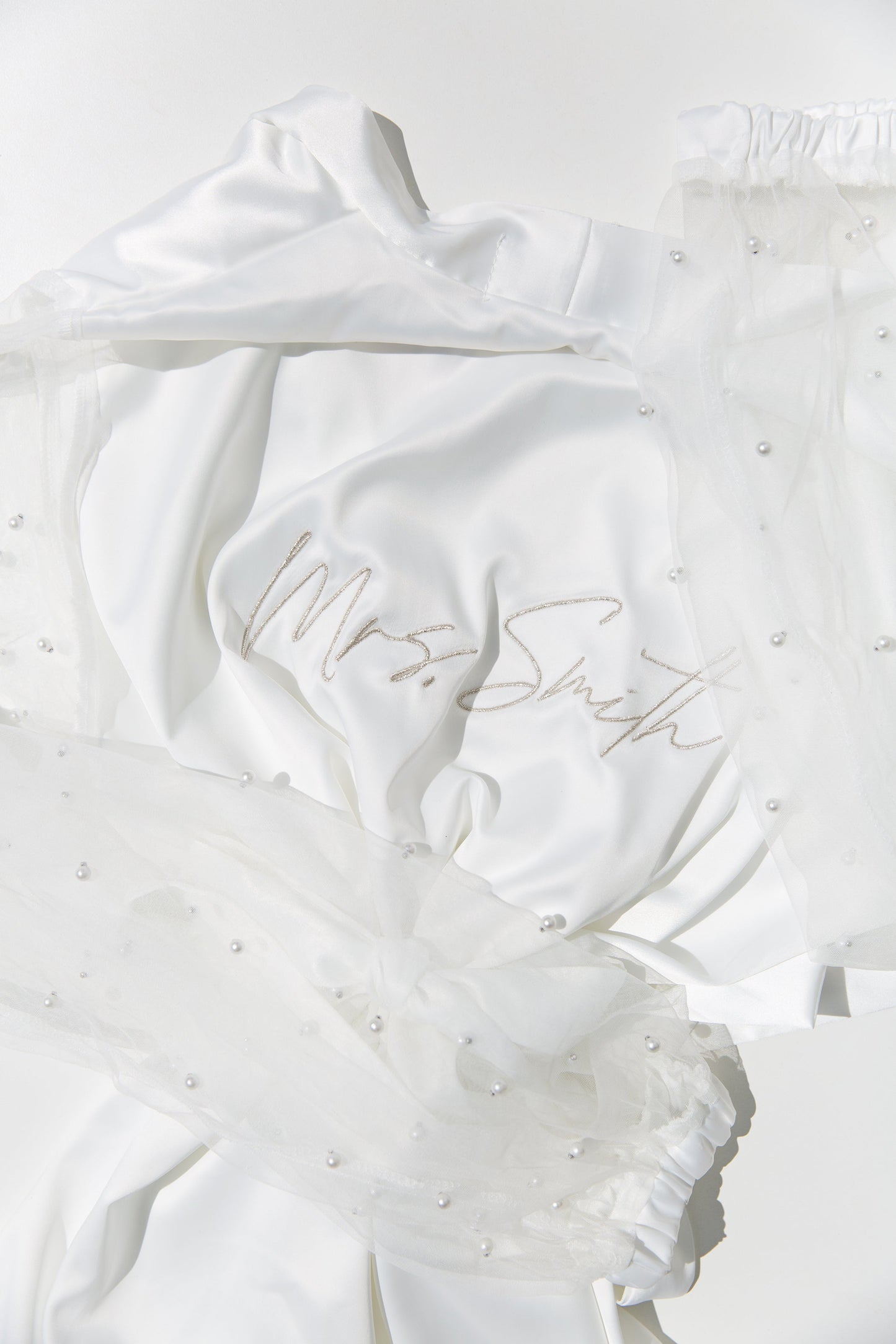 Pearl Sleeve Bridal Robe