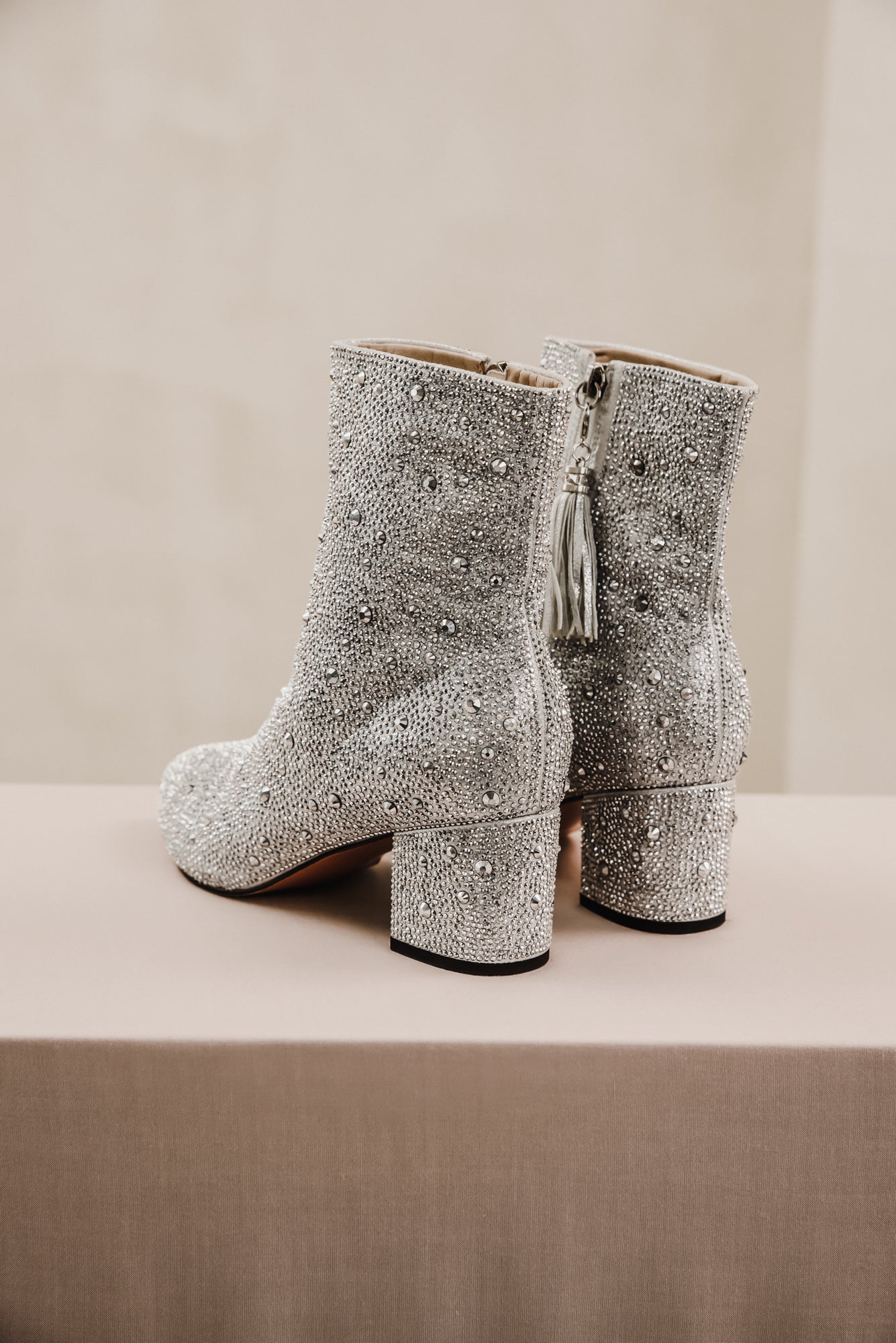 Cinderella Glitter Boots - Silver