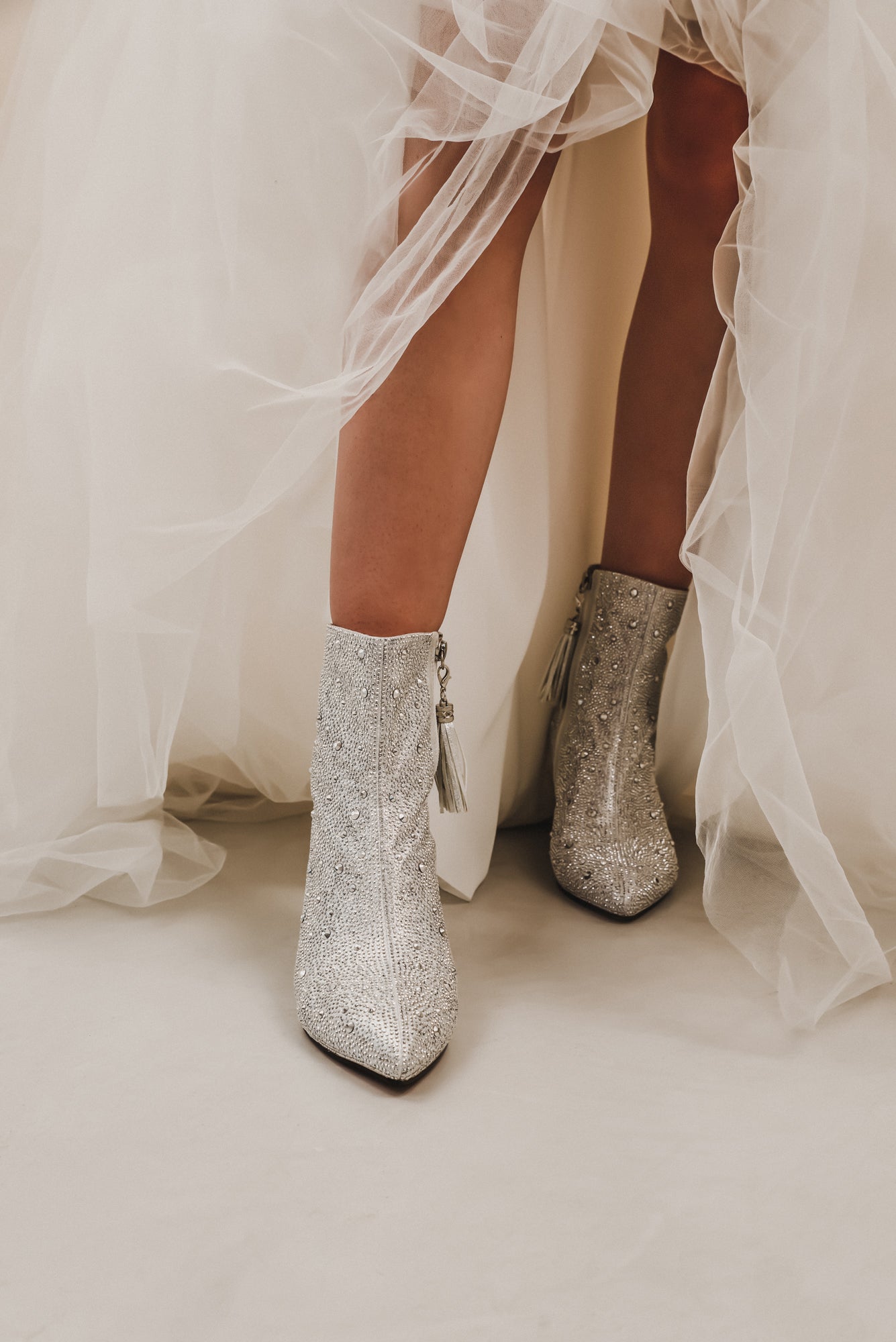 Cinderella Glitter Boots - Silver