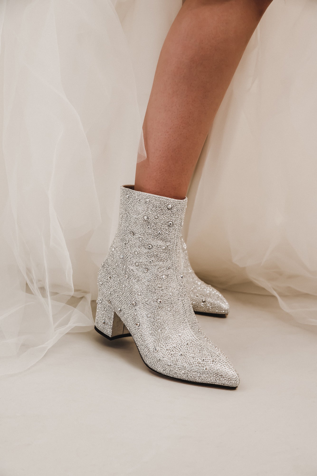 Cinderella Glitter Boots - Silver